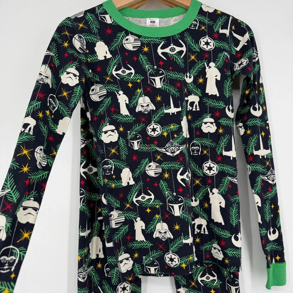 Hanna Andersson Start Wars‎ Christmas Pajama Set Size 14 Organic Cotton